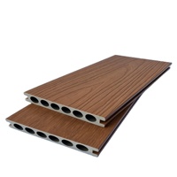 Plancher de terrasse WPC, revêtement extérieur co-extrudé, imperméable, antidérapant, texture bois 3D, pour balcon et jardin