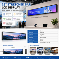 Écran publicitaire numérique LCD intelligent étiré pour affichage commercial intérieur avec écran ultra-large et solution personnalisée