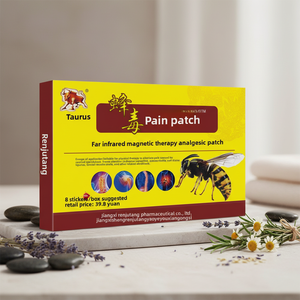 Jinniu Patchs noirs anti-douleur et anti-fièvre à <span class=keywords><strong>venin</strong></span> <span class=keywords><strong>d</strong></span>'<span class=keywords><strong>abeille</strong></span> Bai Tong Tie, <span class=keywords><strong>thérapie</strong></span> magnétique infrarouge lointain, 8 patchs/boîte, pour vendeurs de rue - Product Image 6