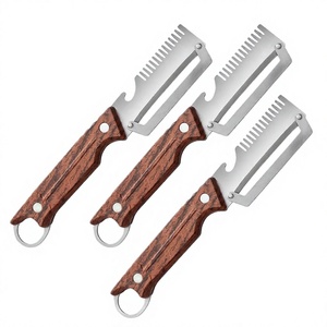 Ensemble de 3 éplucheurs à légumes en acier inoxydable multifonctionnels 3 en 1, éplucheur, coupe-juliennes, ouvre-bouteille, outil de cuisine ergonomique - Product Image 3