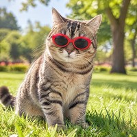 Lunettes de soleil mignonnes pour chat, en plastique, accessoire de costume de cosplay pour animaux de compagnie, toutes saisons