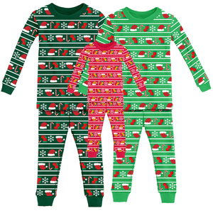 Pyjamas de Noël personnalisés <span class=keywords><strong>Grinch</strong></span> pour enfants 2026, 100 % coton, vêtements de nuit pour l'hiver, pyjamas assortis pour la famille, pour enfants et parents - Product Image 1