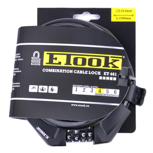 ETOOK 4 Digits Combination Bike <strong>Lock</strong> <strong>Cable</strong> Combination <strong>Lock</strong> <strong>Cable</strong> <strong>with</strong> Holder - Product Image 6