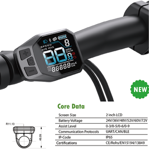 Pantalla Inteligente R1S con Botón para Configurar Datos, Instalación en Manillar de Bicicleta, Scooter, Instrumento para Bicicleta de Montaña - Product Image 3