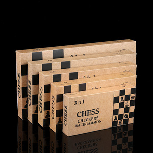 Three-in-one Wooden Chess Foldable Portable Educational Chess Game Strategy Cross-border <strong>Children's</strong> Adult Educational Toys - Product Image 5