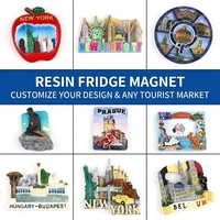 Aimants de réfrigérateur en résine 3D personnalisés représentant des pays, des villes, des monuments touristiques, des souvenirs