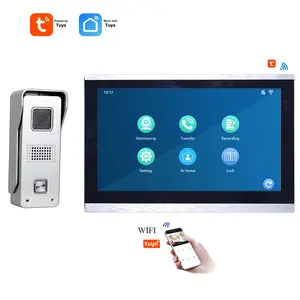 Videocitofono da 10 pollici in wifi tuya smart home campanello AHD1080P con sistema di ingresso esterno in metallo