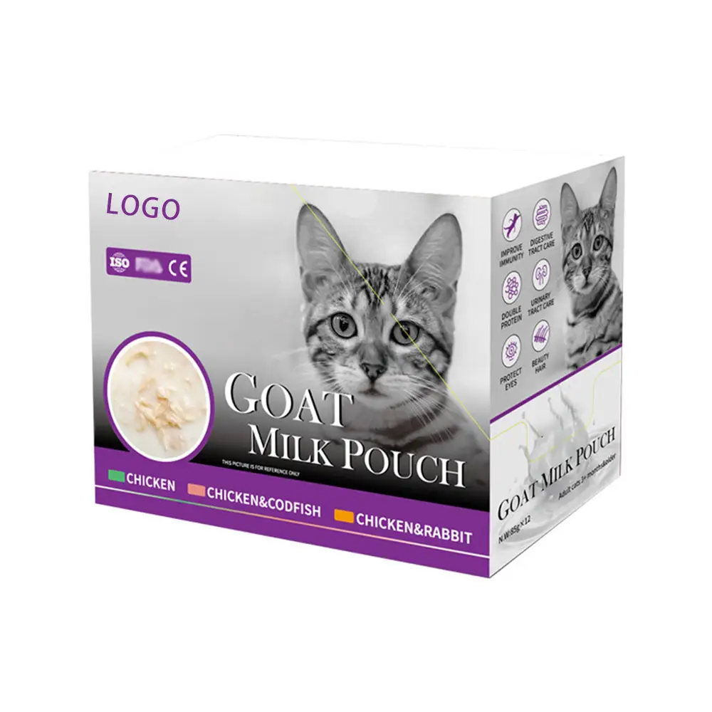Nuevas bolsas explosivas de comida para gatos húmeda, ingredientes naturales, comida húmeda para gatos de calidad superior