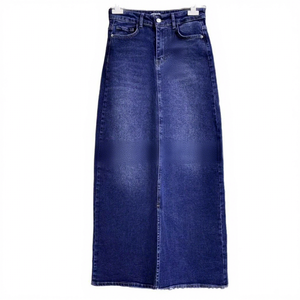 <span class=keywords><strong>Falda</strong></span> vaquera midi ajustada de talle alto para mujer, lavado medio, elástica, <span class=keywords><strong>con</strong></span> bolsillos, estilo casual para oficina y vacaciones, tendencia 2026 - Product Image 6