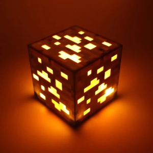 โคมไฟตั้งโต๊ะ LED รูปหินบราวน์สโตน Mine De Craft แบบมินิ ใช้พลังงาน USB ชาร์จได้ เสียบปลั๊กได้ เหมาะสำหรับห้องนอนเด็ก - Product Image 4
