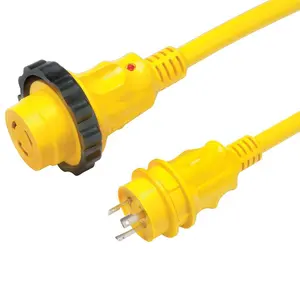 Extension Cable Marine Shore Power Extension Cable 30A Lock Male L5-30P To 30A Lock Female L5-30R