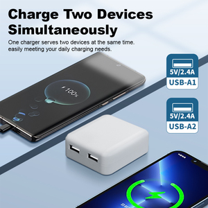 Bán buôn đa cổng chúng tôi JP cắm QC3.0 5V 1A 2.4A Power <span class=keywords><strong>adapter</strong></span> 2 cổng <span class=keywords><strong>USB</strong></span> nhanh sạc du lịch nhỏ gọn tường sạc - Product Image 4