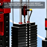 Cage de musculation multifonctionnelle en acier robuste avec barre de sécurité réglable pour entraînement musculaire à domicile