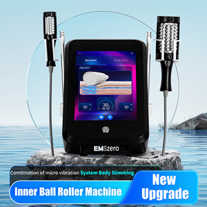 Appareil de beauté multifonctionnel 2-en-1 combinant RF 360 °   Rouleau à billes rotatif interne et technologie de minceur magnétique EMS - Product Image 2