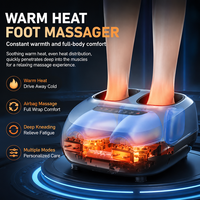 Tragbares Elektrisches Roller-Beinmassagegerät Shiatsu Fuß-SPA-Gerät mit Wärme, Infrarot, Vibration, Luftkompression und Kabelloser Fernbedienung