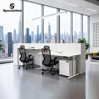 Escritorio Eléctrico Ajustable en Altura SpaceUnited, Escritorio Motorizado para Trabajar Sentado o De Pie, Reductor de Velocidad Silencioso, Memoria Inteligente, Ergonómico