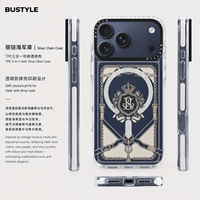 Coque de téléphone portable antichoc en PC rigide avec protection magnétique 360° anti-jaunissement et bords en TPU/TPE pour 14/15/16/17/18 Pro