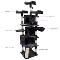 Árbol para Gatos de Madera Extra Grande Personalizado al por Mayor, Postes Rascadores, Casa para Gatos de Múltiples Niveles para Interiores
