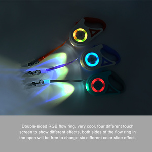 Cinta de nailon con anillo de luz LED al por mayor correa de perro retráctil de plomo automática para mascotas - Product Image 4