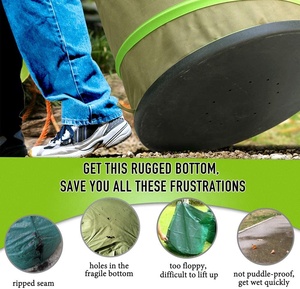 Sac de collecte de feuilles ondulées, pliable, pour le jardin et la pelouse, sac de collecte des déchets - Product Image 2