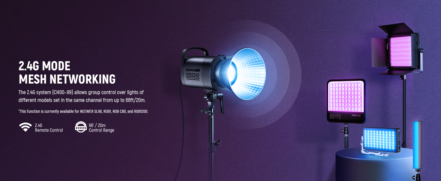 NEEWER CB100C 130w RGB LED Video Light - Full Color Control