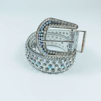 Ceinture en strass personnalisée en gros ceinture en cuir bling bling coloré fournisseur professionnel de diamants strass