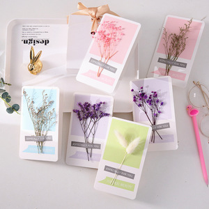 Cartes de vœux créatives en fleurs séchées de gypsophile faites à la main pour la rentrée scolaire, Noël et les cadeaux - Product Image 2