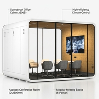 Cabine de bureau acoustique, studio, salle de réunion vidéo, cabine de bureau mobile, cabine multimédia pour 6 personnes, grande cabine, Foshan BIFMA SGS