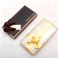 Boîte cadeau en chocolat personnalisée de luxe, logo estampé à l'or, séparateurs, emballage rigide en carton écologique à charnières pour mariage, anniversaire