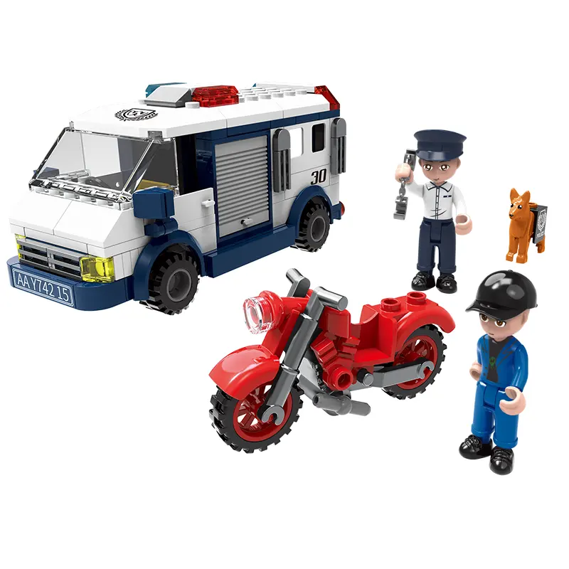 Xingbao 51005 Seri Mainan Polisi Kota, Rakitan Hadiah Pendidikan untuk Bangunan Anak-anak