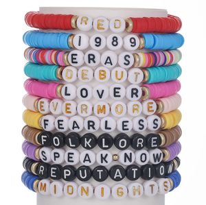 Bracelets de fête de la musique Set de bracelets inspirés de <span class=keywords><strong>Swift</strong></span> pour Eras Music <span class=keywords><strong>Taylor</strong></span> 1989 Bracelets d'amitié de réputation - Product Image 1