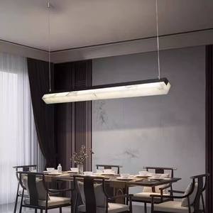 Lámparas Colgantes Lineales de Mármol Minimalistas Modernas para Cocina, Bar y Restaurante BGST, Lámpara Colgante de Alabastro para Mesa de Comedor - Product Image 3