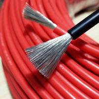 Cable Eléctrico de Silicona de Bajo Precio 2AWG/4AWG/6AWG/8AWG con Código de Color, Cable de Alimentación de Silicona Especial Suave para Altas Temperaturas