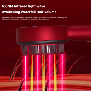 Waterproof Electric Shiatsu Scalp Massager Infrared <b>Red</b> <b>Light</b> <b>Therapy</b> Anti-Hair Loss Hair Oil Applicator Comb - Product Image 5