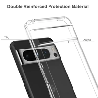 Coque de téléphone transparente antichoc anti-jaunissement PC+TPU à expédition rapide pour Google Pixel 11 11A 10 10A 9 8 8A 7 7A Pro XL