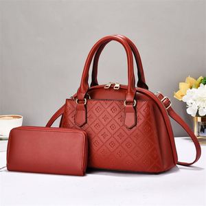 Fashion Geometric Pattern Handbags Waterproof PU Leather Crossbody <b>Sling</b> <b>Bag</b> Lady's Purse Set - Product Image 1
