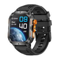 Montre connectée de sport en plein air HT49 2.01" IPS, surveillance de la santé, appels Bluetooth, suivi de la forme physique, SOS, 1200mAh, étanche IP68, montre connectée pour homme