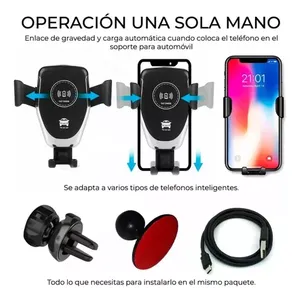 Caricatore auto senza fili con porta telefono