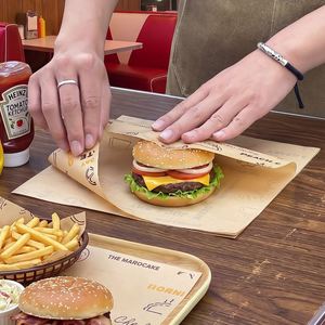 Papel de Envolver Biodegradable y Ecológico con Logotipo Personalizado, Papel de Polietileno para Pizza, Hamburguesas, Papas Fritas, Sándwiches de Pollo, Empanadas y Otros Alimentos - Product Image 4