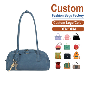 กระเป๋าหนังบลูคลาสสิคแบบสั่งทำจากโรงงาน รุ่นบอสตัน วินเทจ ทรงหมอน สะพายไหล่หรือสะพายข้างได้ - Product Image 1