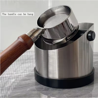 Contenitore per Fondi di Caffè in Acciaio Inox con Barra Rimovibile e Base Antiscivolo