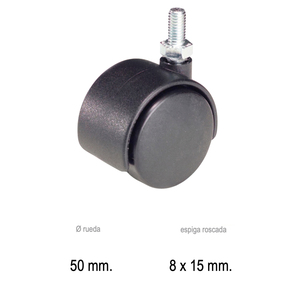 Fuso in nylon nero per uso domestico M10x50 mm. - Product Image 1