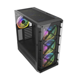 Boîtiers d'ordinateur de jeu Micro ATX avec design de verre suspendu spécial, boutons RVB, verre trempé rotatif de 3,0 mm - Product Image 5