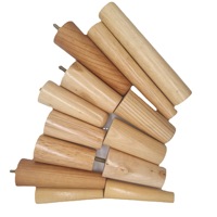 Pieds de canapé en bois de remplacement pour fabricants et fournisseurs, accessoires de meubles, pieds coniques en bois pour canapé