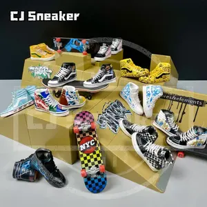 Promotional Style 3D Cute Skateboard Shoes Keychain Schoolbag Pendant PVC Backpack Accessories Shoes Key Ring