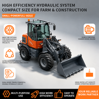 Mini-chargeuse sur pneus KL912 1200 kg, moteur Yanmar 34,3 kW, transmission hydrostatique, godet de 0,6 m³, Euro V EPA4 pour ferme, verger, foresterie, ranch