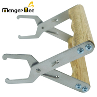 Vente en gros usine Nouveau Menger Bee FG-5 Lève-cadres de ruche en acier inoxydable et bois 13 cm Garantie 1 an