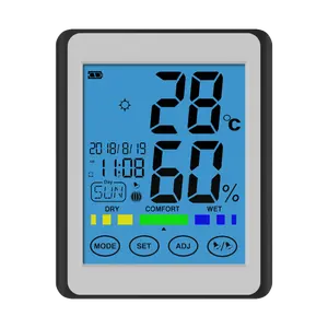 Clock CH-913 Wall Clock Electronic Temperature Humidity Household Table Clock Thermometer Hygrometer