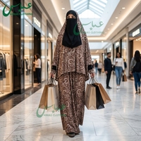 Magnifique robe décontractée ample à fleurs multicolores pour femmes musulmanes, style Dubaï, Kaftan turc, vêtement islamique modeste, taille unique, polyester