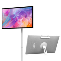 Pantalla Inteligente Portátil LED de 27 Pulgadas, Android 15, Pantalla Táctil de 10 Puntos, Altavoz Integrado, para Exteriores, Hogar, Oficina, Gráficos y Animación
